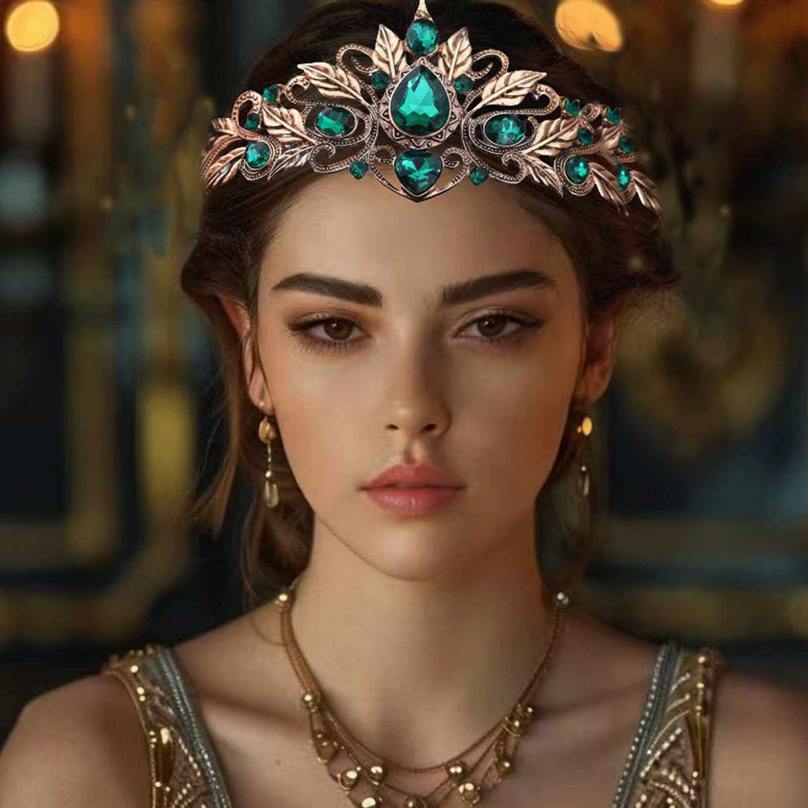 Women'S Wedding Accessories - تاج شعر دائري على الطراز الباروكي