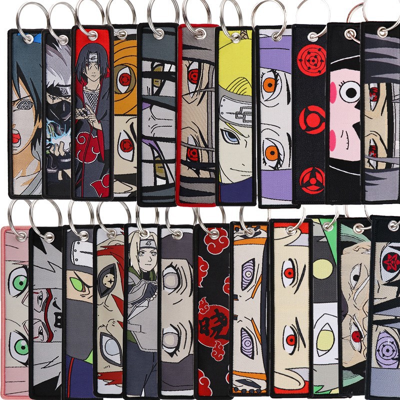 Women Accessories Sale - سلاسل مفاتيح مطرزة بتصميم أنمي ناروتو،