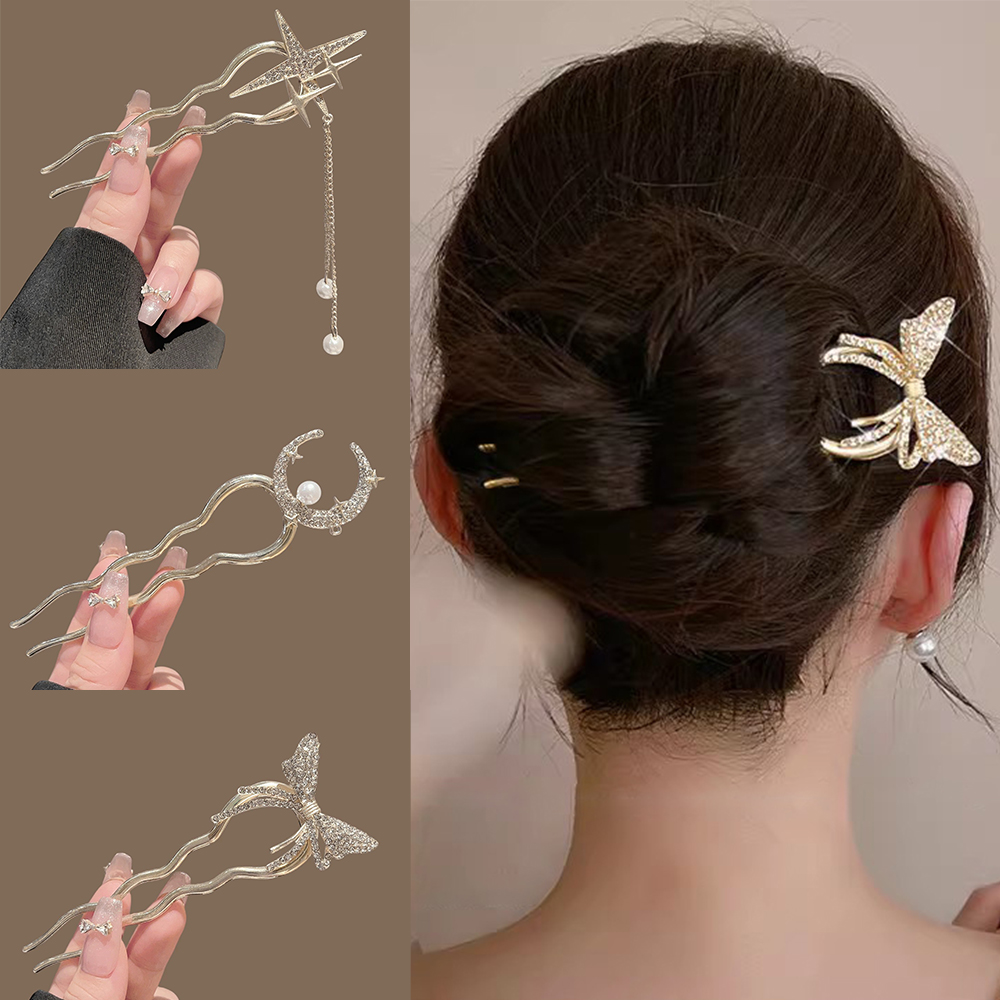 Women Accessories Shop - دبابيس شعر معدنية متعددة الاستخدامات للنساء