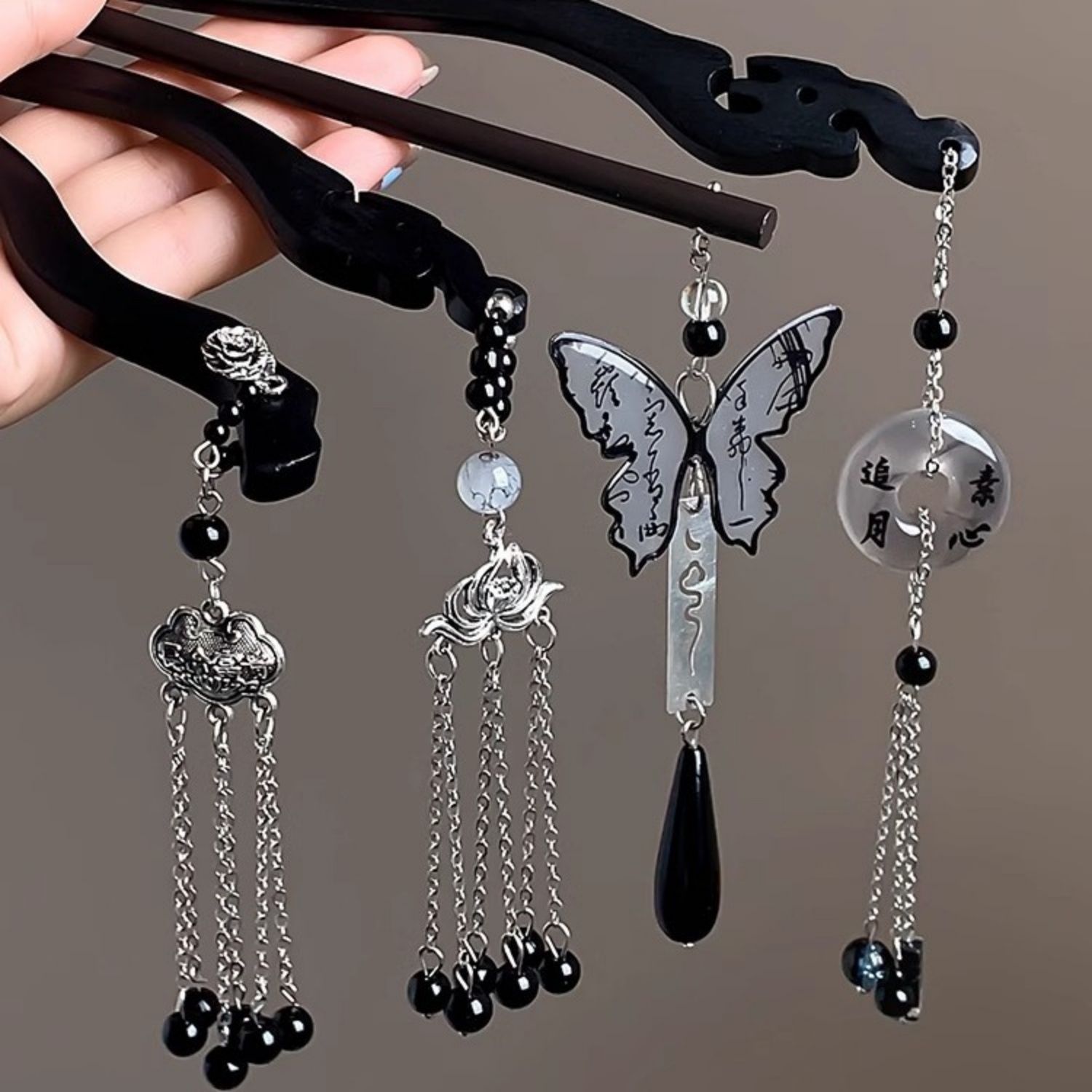 ضوء فاخر خشبي شرابة دبوس الشعر - مراجعة Women Accessories Shop وسعره