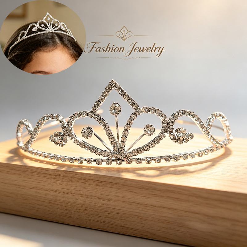 تاج زفاف فضي اللون مرصع بالأحج - مراجعة Women'S Wedding Accessories وسعره