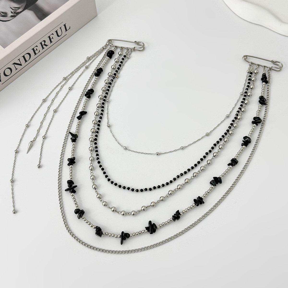 بروش كريستال طويل بتصميم بانك  - مراجعة Women'S Accessories Jewelry وسعره