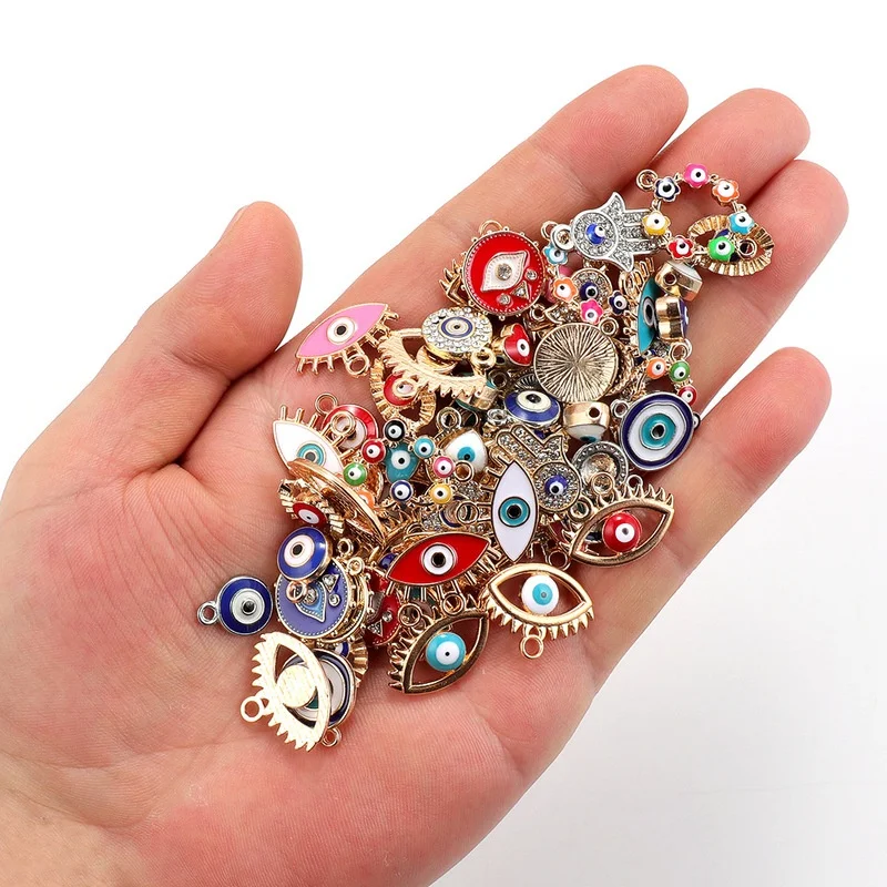 30 قطعة مزيج سبائك الملونة الم - مراجعة Evil Eye Bracelet وسعره