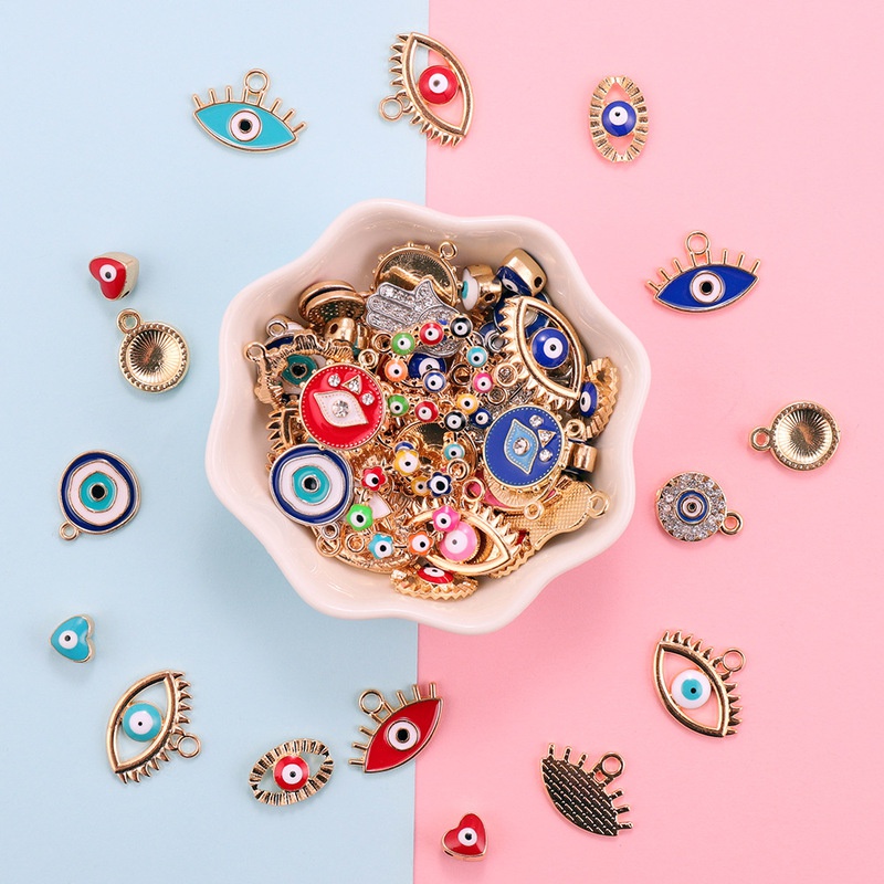 30 قطعة مزيج سبائك الملونة الم - مراجعة Evil Eye Bracelet وسعره