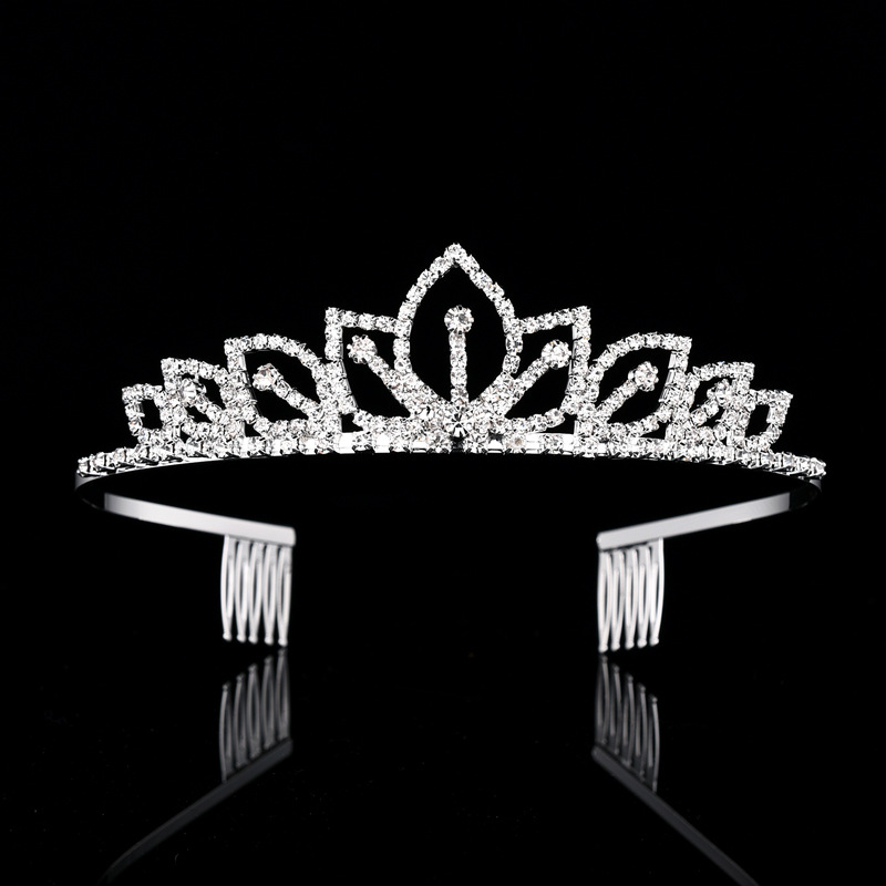 تاج زفاف فضي اللون مرصع بالأحج - مراجعة Women'S Wedding Accessories وسعره