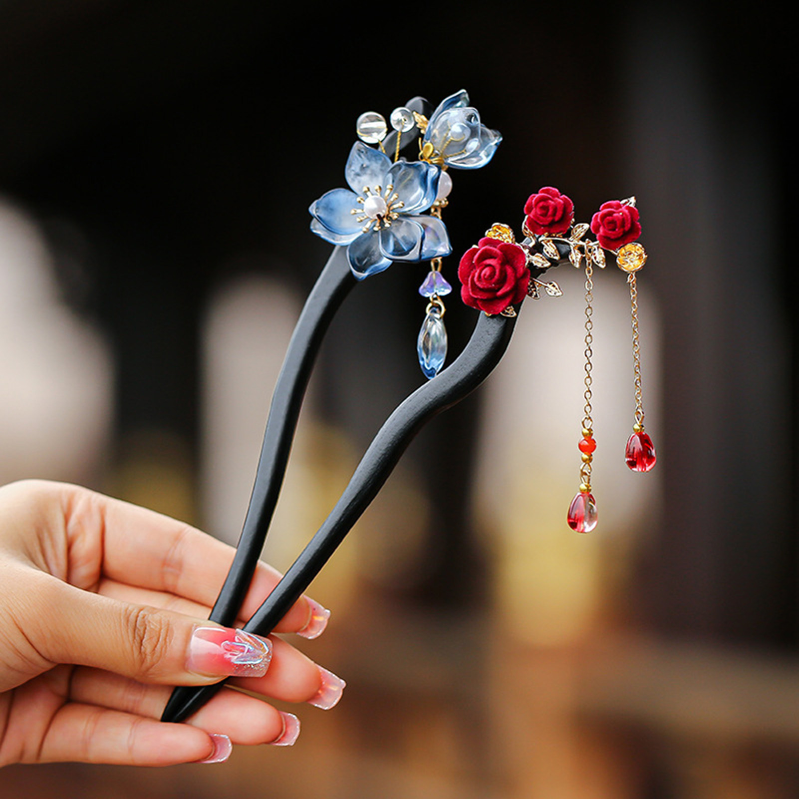 دبوس شعر بتصميم صيني مزخرف بال - مراجعة Women Accessories On Sale وسعره