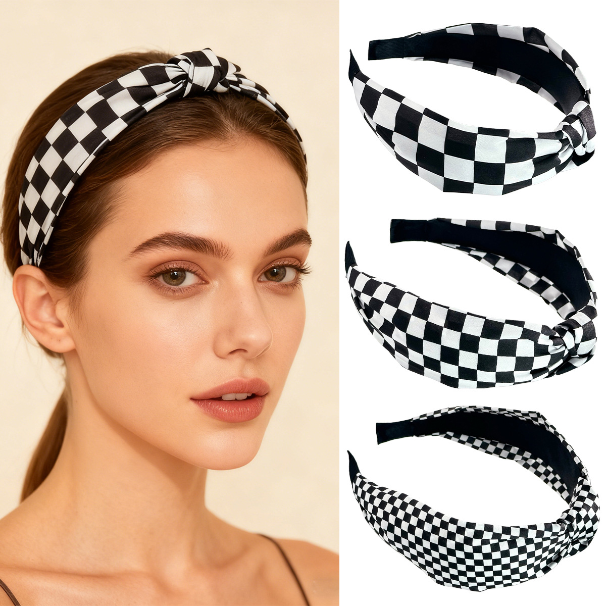 عصابات رأس مربعة باللونين الأس - مراجعة Women Accessories Wholesale China وسعره