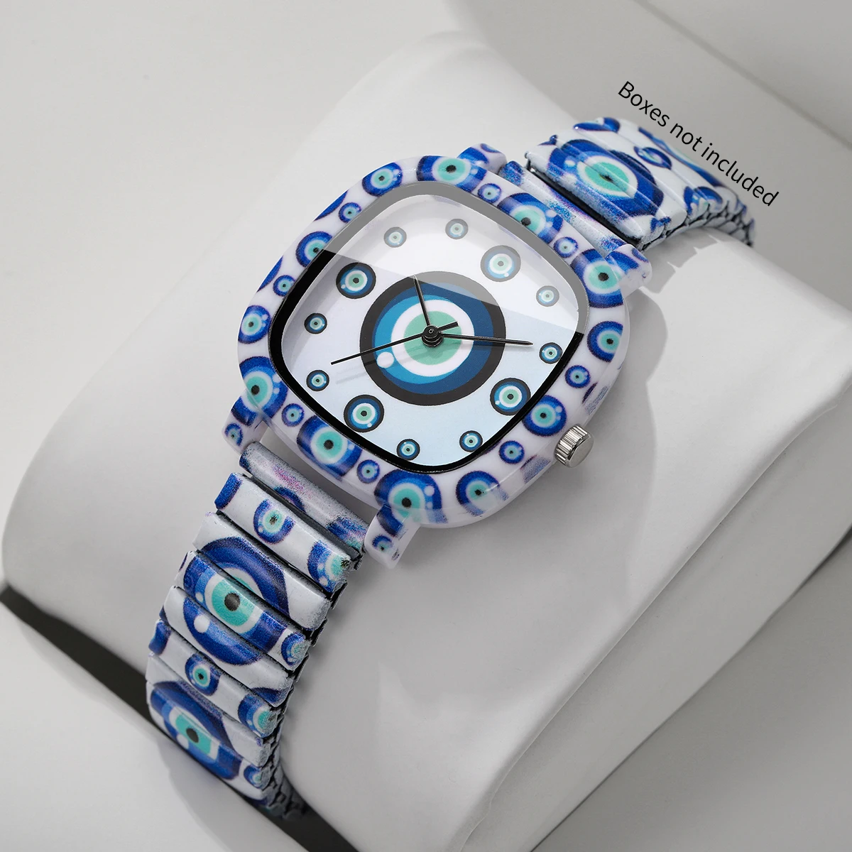 ساعات نسائية عصرية باللون الأز - مراجعة Evil Eye Bracelet وسعره