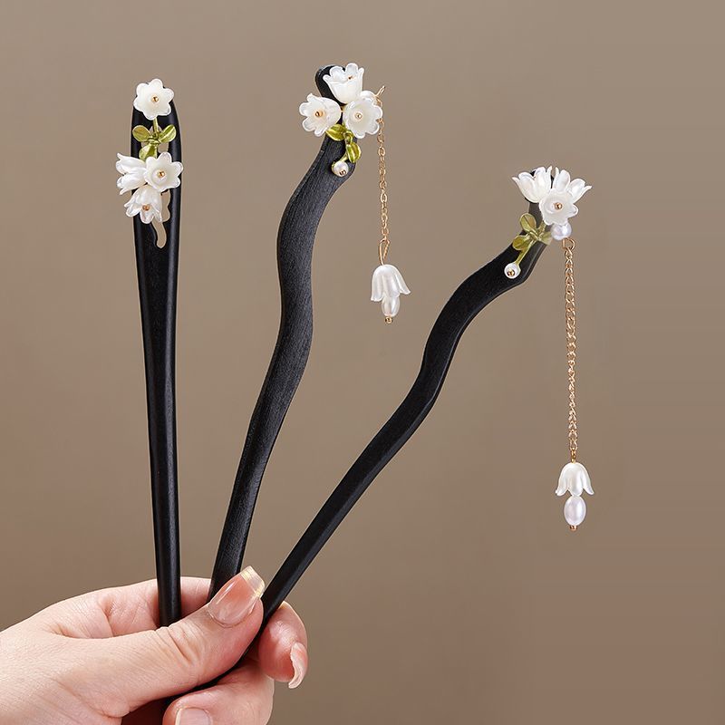 دبوس شعر خشبي بتصميم زهرة الزن - مراجعة Women Accessories Shop وسعره