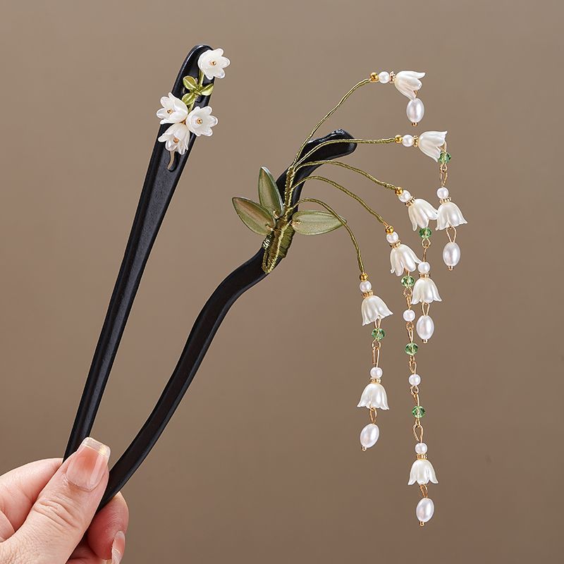 دبوس شعر خشبي بتصميم زهرة الزن - مراجعة Women Accessories Shop وسعره