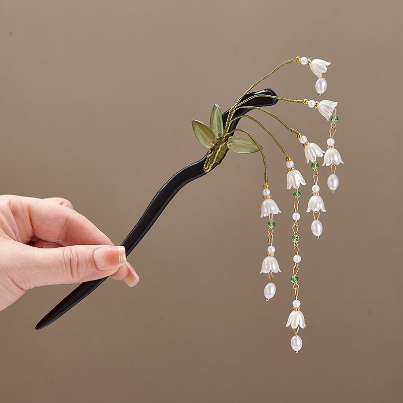 دبوس شعر خشبي بتصميم زهرة الزن - مراجعة Women Accessories Shop وسعره