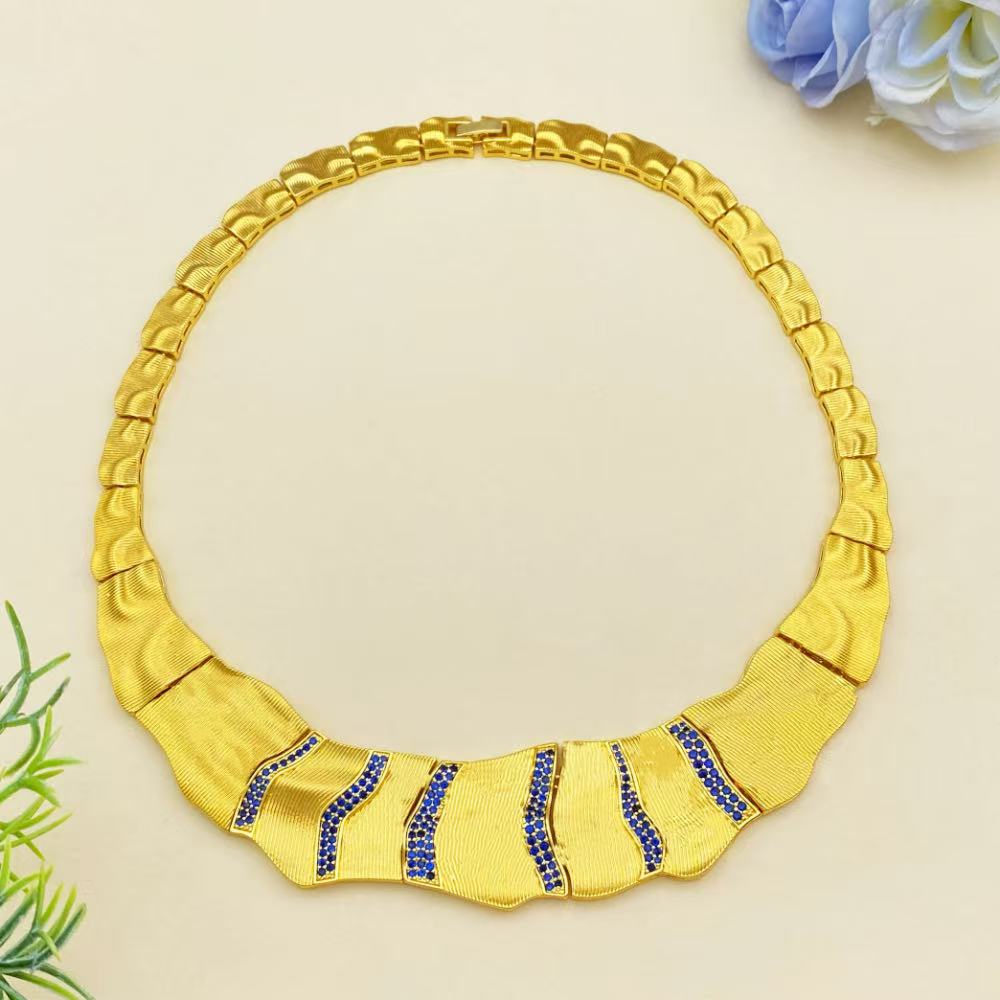 طقم مجوهرات نسائي فاخر مطلي با - مراجعة Women Accessories Uae وسعره
