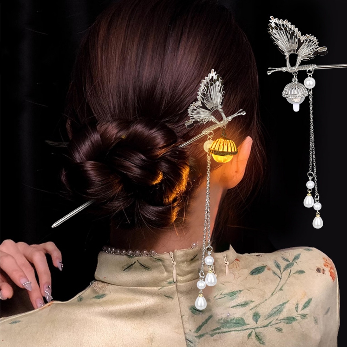 دبوس شعر على شكل زهرة مضيئة لل - مراجعة Women Accessories Shop وسعره