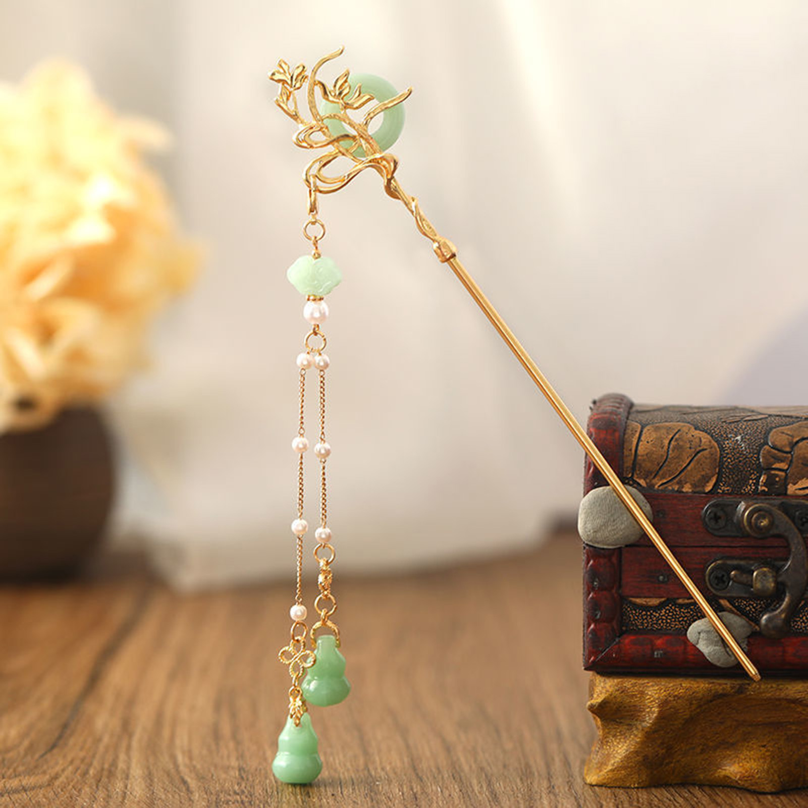 النمط الصيني الزجاج دبوس الشعر - مراجعة Women Accessories Shop وسعره