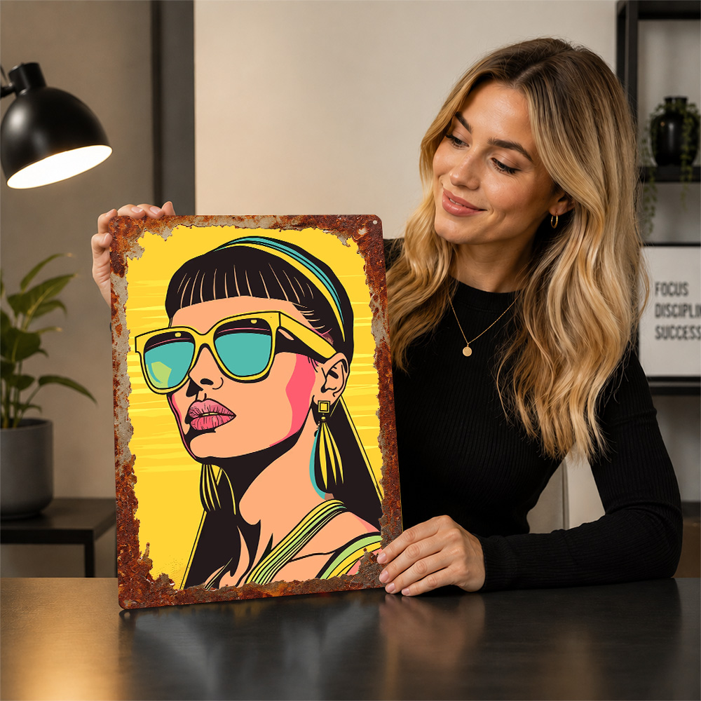 لوحة معدنية مطبوعة ثلاثية الأب - مراجعة Women Accessories Poster وسعره