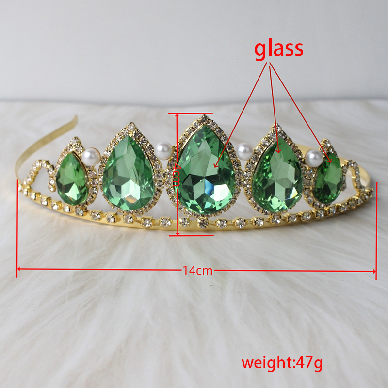 تاج كريستال أخضر على شكل قطرات - مراجعة Women'S Accessories Jewelry وسعره