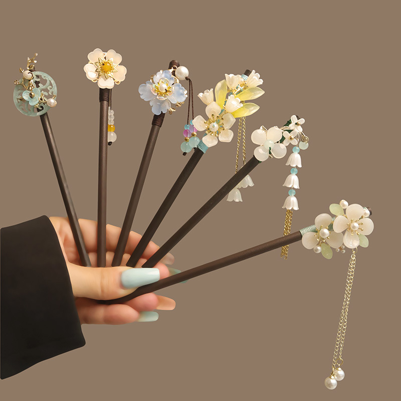 زهرة شرابة اللؤلؤ الشعر العصي  - مراجعة Women Accessories Shop وسعره