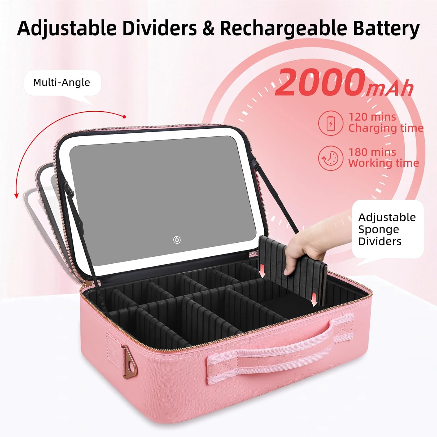 حقيبة مكياج كبيرة السعة 15''×1 - مراجعة Women Accessories Box وسعره